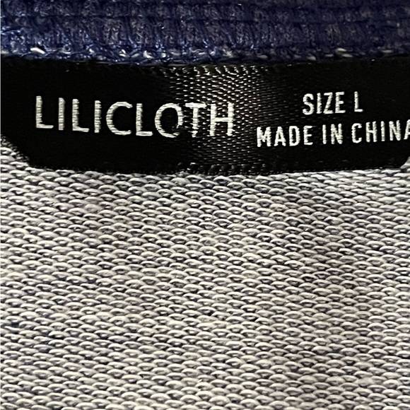 LILICLOTH Blue Graphic Pullover Sweatshirt Roll My Eyes Out Loud? - Size L - Picture 3 of 4